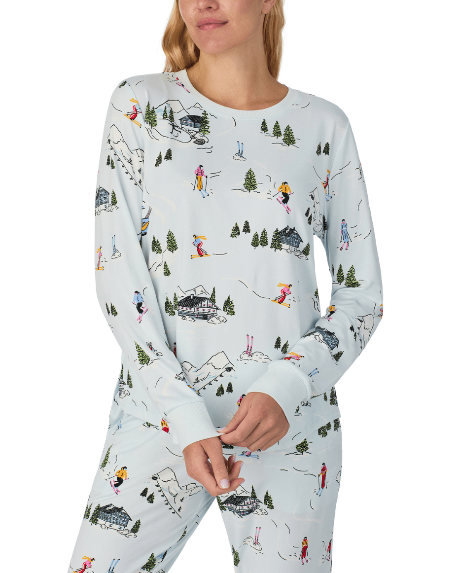 Kate Spade Long Sleeve Pullover Jogger PJ - KATE SPADE - Luxe Leopard