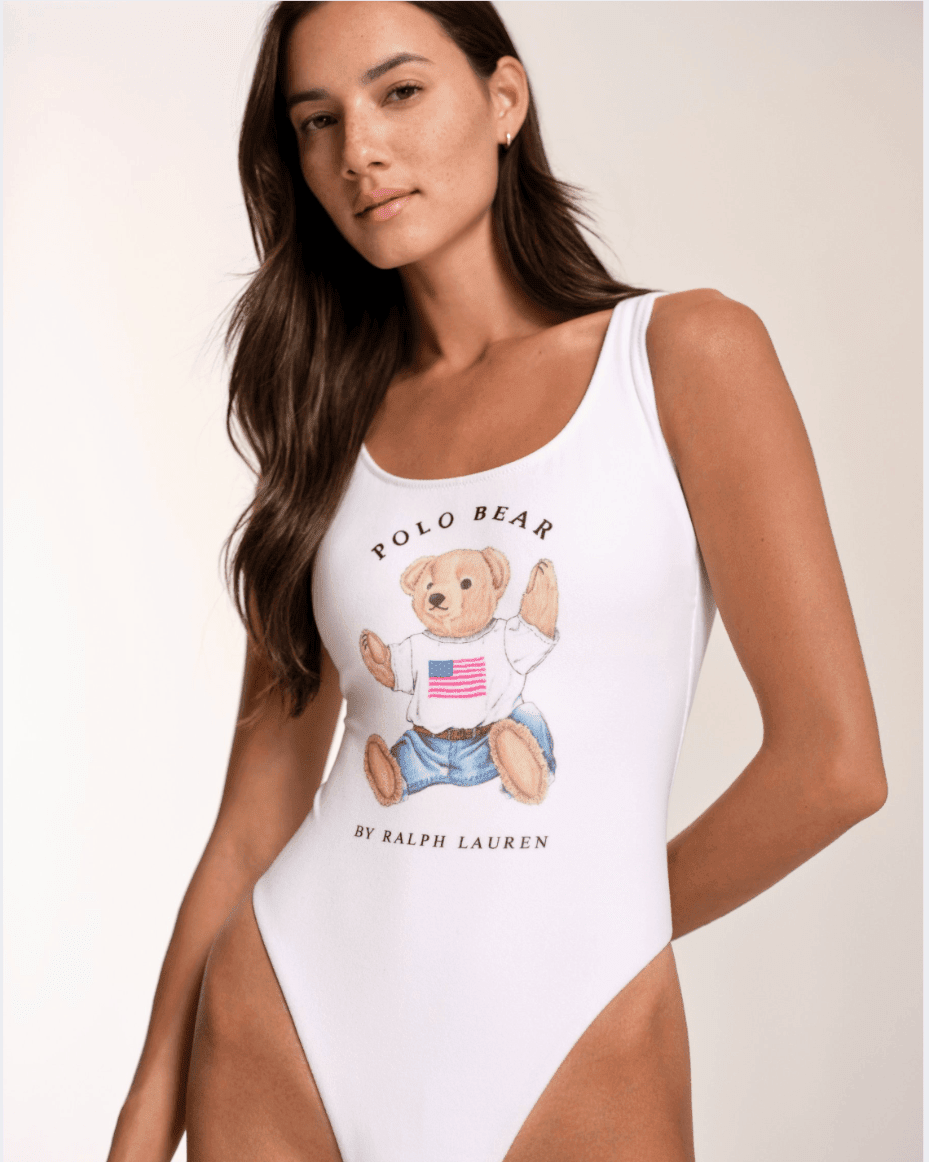 Polo Ralph Lauren Polo Bear Scoop Tank Swimsuit - POLO RALPH LAUREN - Luxe Leopard