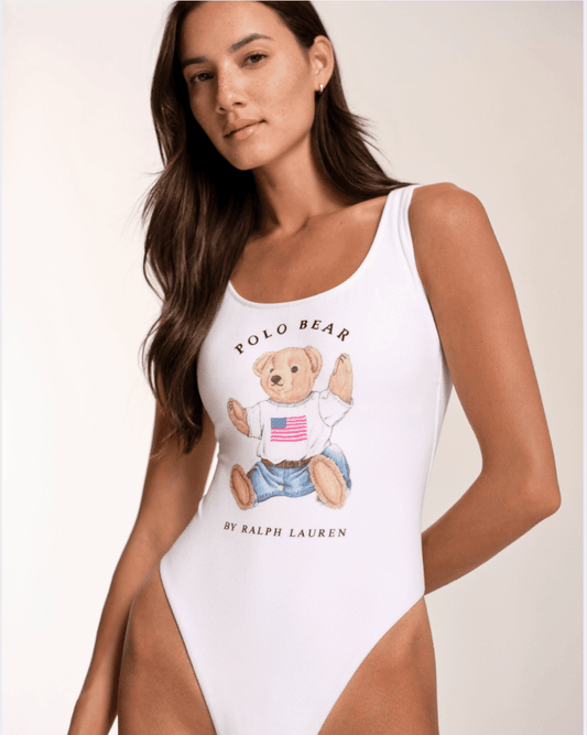 Polo Ralph Lauren Polo Bear Scoop Tank Swimsuit - POLO RALPH LAUREN - Luxe Leopard