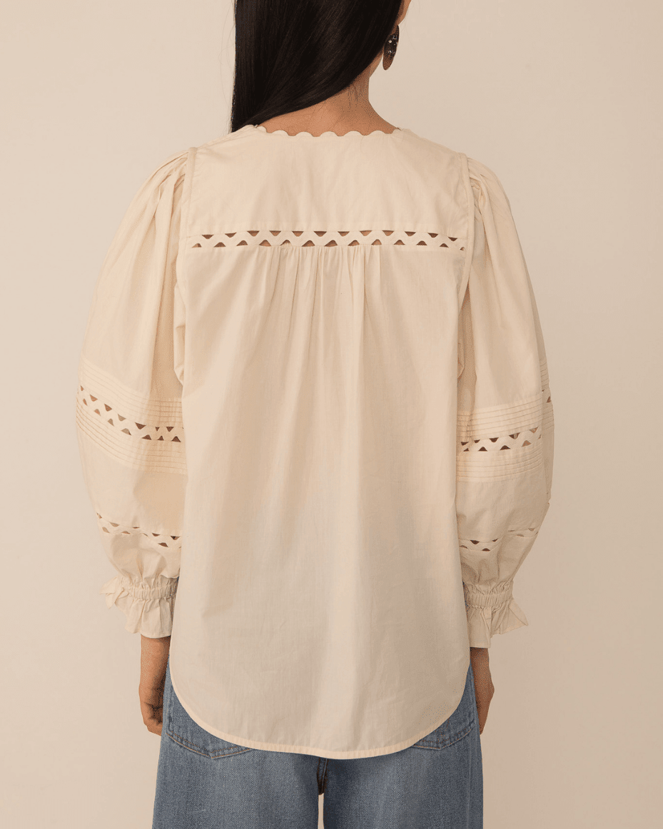 Vivere Arlette Pintuck Blouse - VIVERE - Luxe Leopard