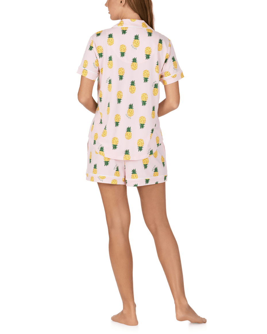 Kate Spade Short Sleeved Notch Short Pj Set - KATE SPADE - Luxe Leopard