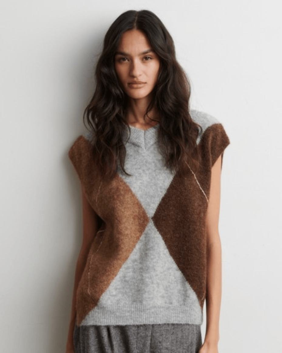 Second Female Forca Knit Vest - SECOND FEMALE - Luxe Leopard