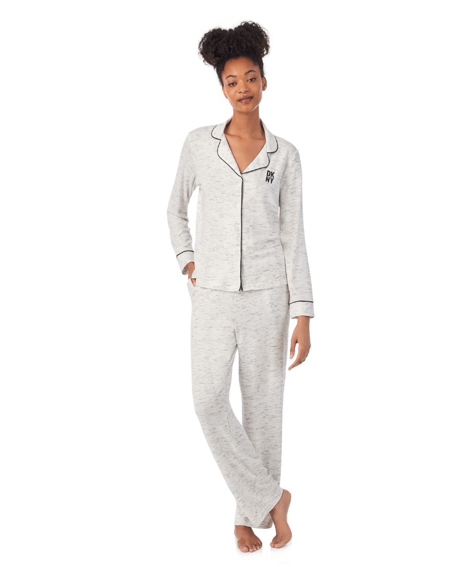 DKNY Notch Collar Top and Pant Sleep Set