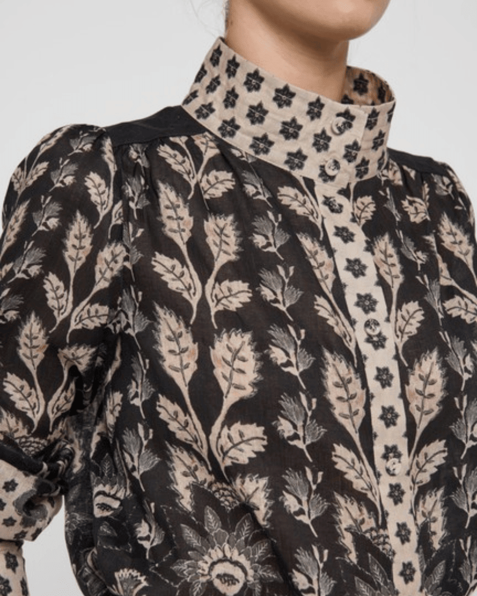 Dea Kudibal Amelie NS Blouse With Stand Collar - DEA KUDIBAL - Luxe Leopard