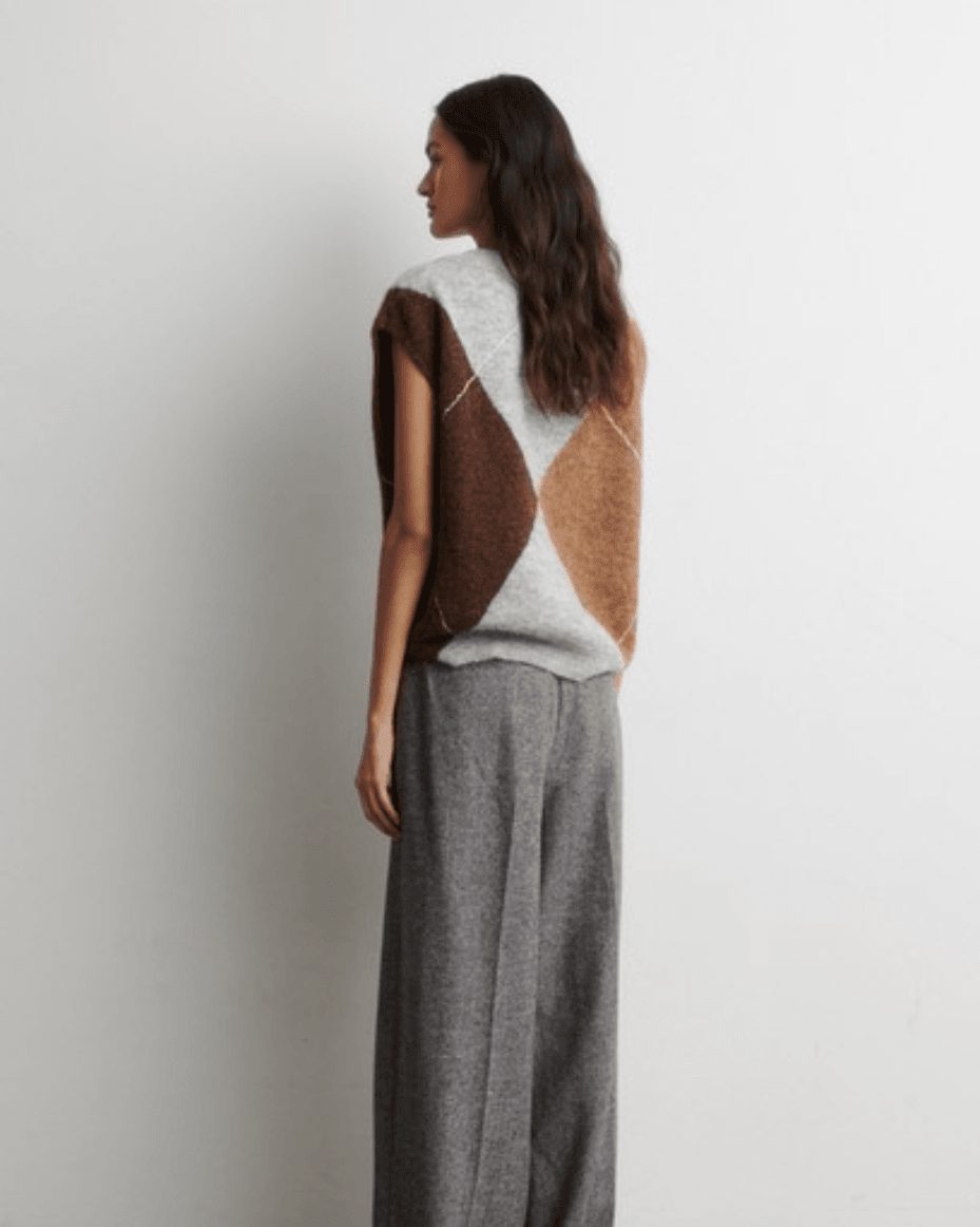 Second Female Forca Knit Vest - SECOND FEMALE - Luxe Leopard