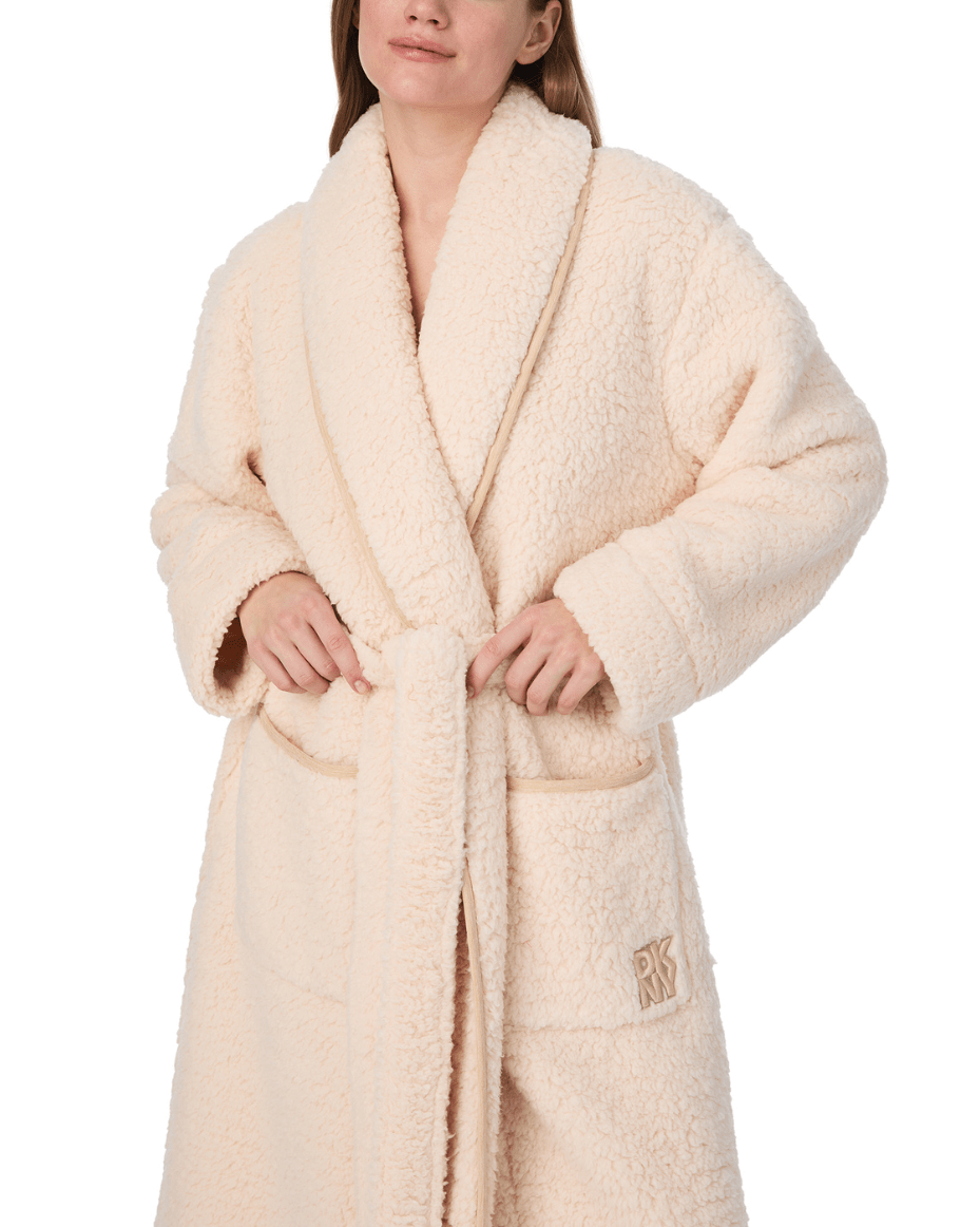DKNY Long Sleeve Long Robe - DKNY - Luxe Leopard