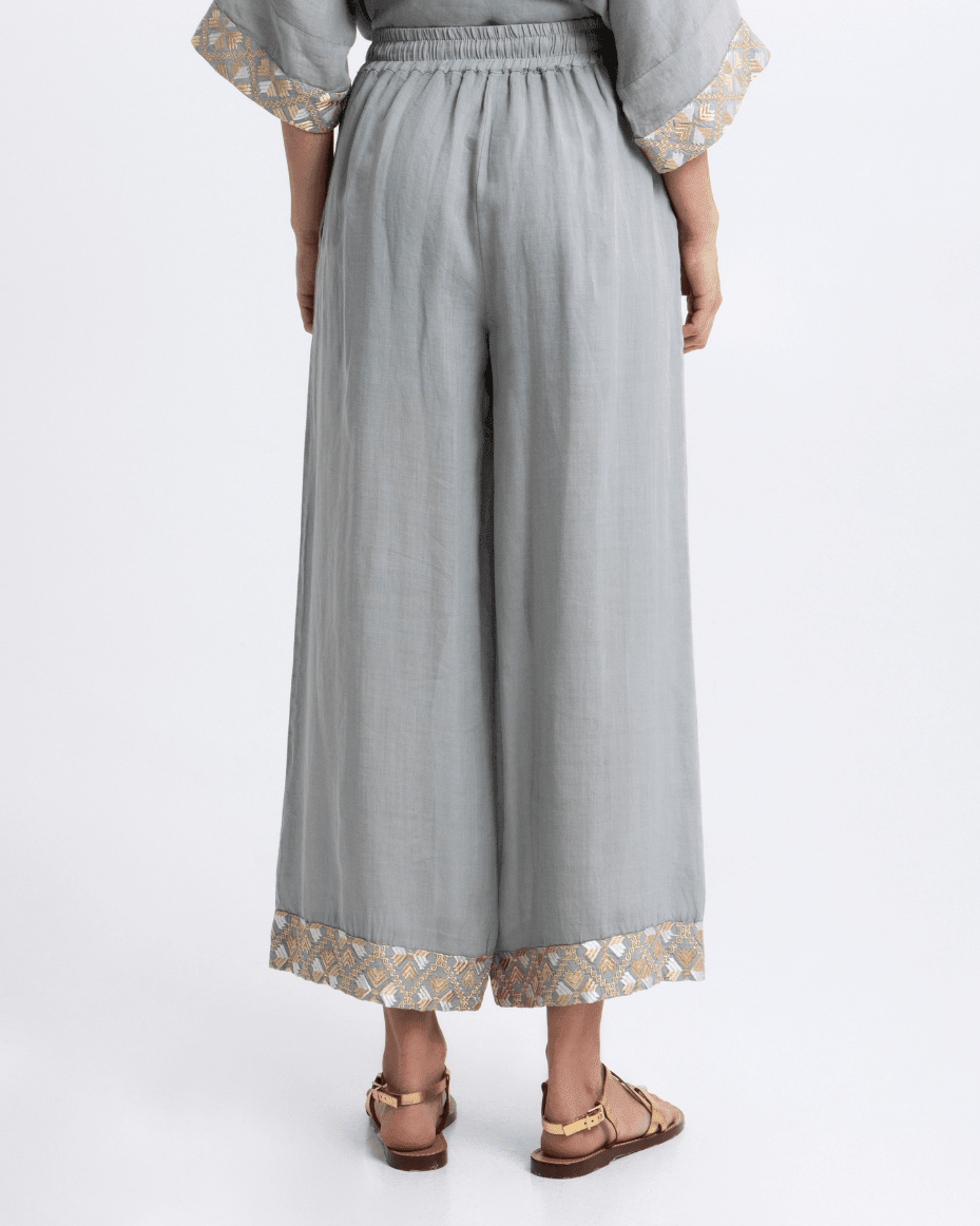 Milla Greek Archaic Kori Flakes Elastic Drawstring Pants - GREEK ARCHAIC - Luxe Leopard