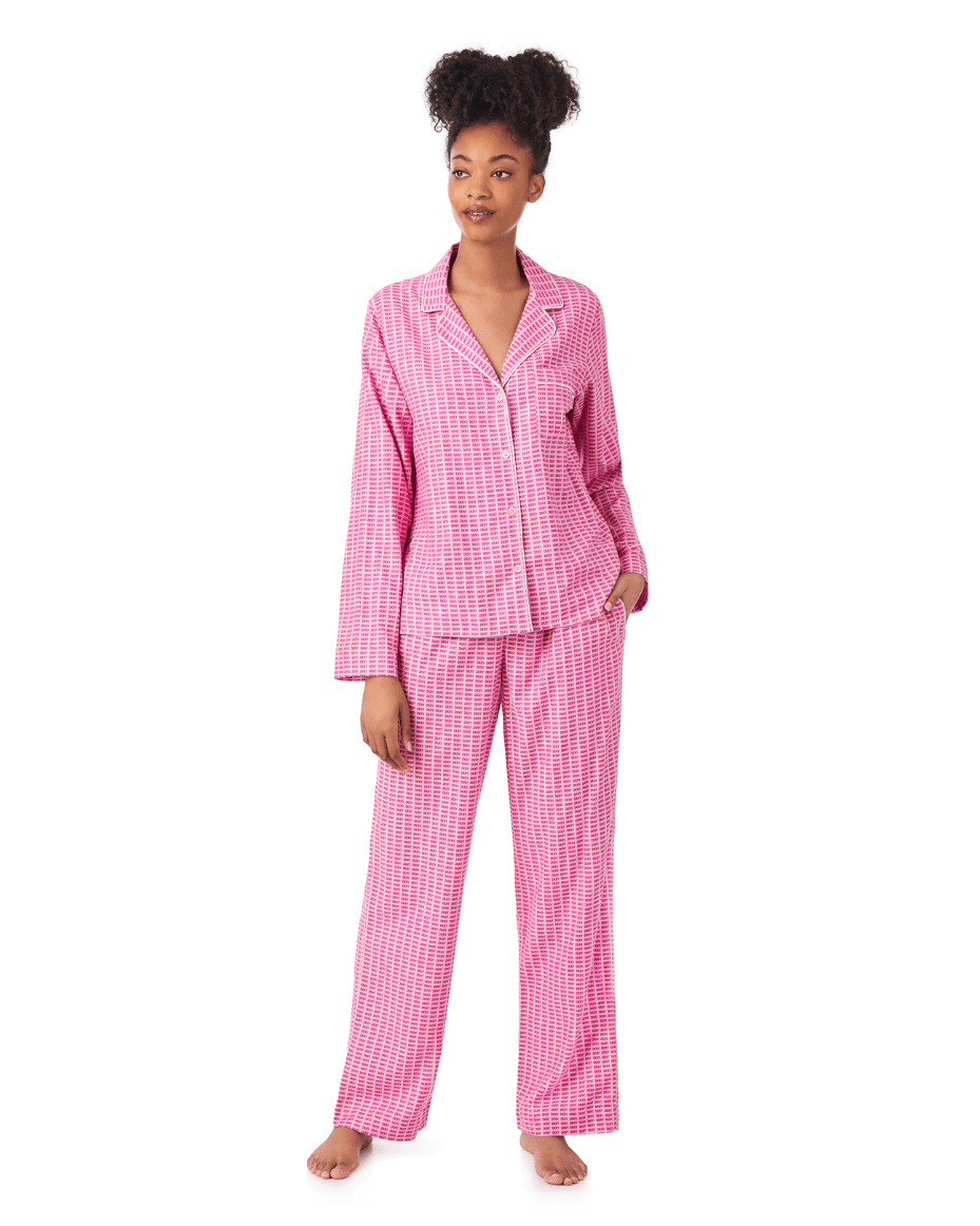 DKNY Notch Collar Top and Pant Sleep Set