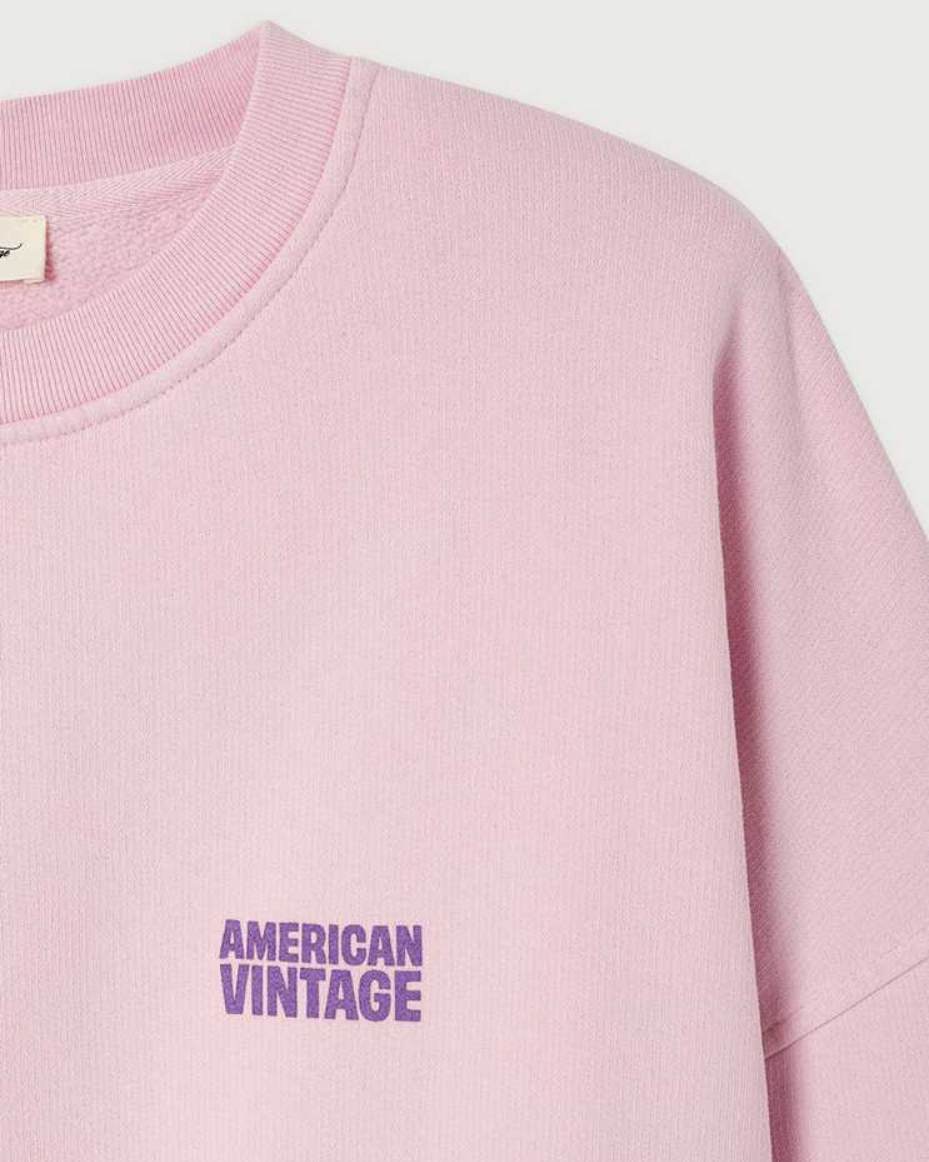 American Vintage Plizzy Sweatshirt Petal Vintage