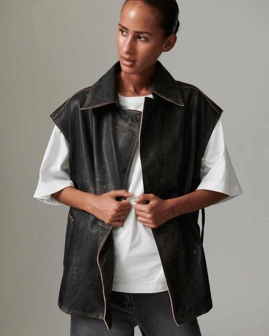 Day Birger Cristin Distressed Leather - DAY BIRGER - Luxe Leopard