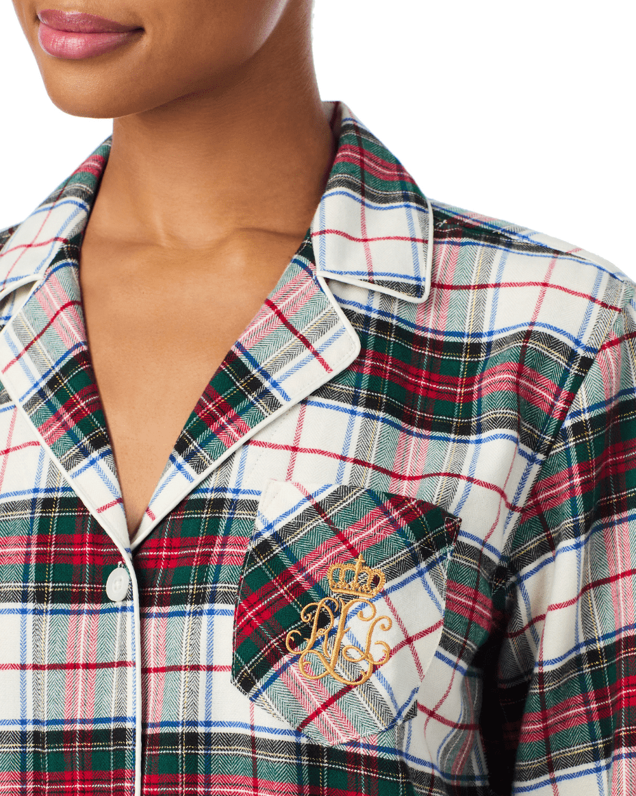 Ralph Lauren Long Sleep Notch Collar Boxer PJ Set - RALPH LAUREN - Luxe Leopard