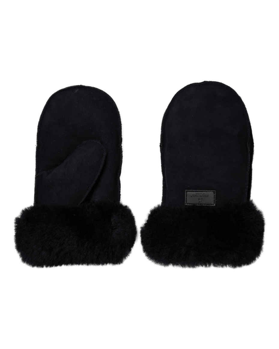Shepherd of Sweden Furuvik Mittens in Black - SHEPHERD OF SWEDEN - Luxe Leopard