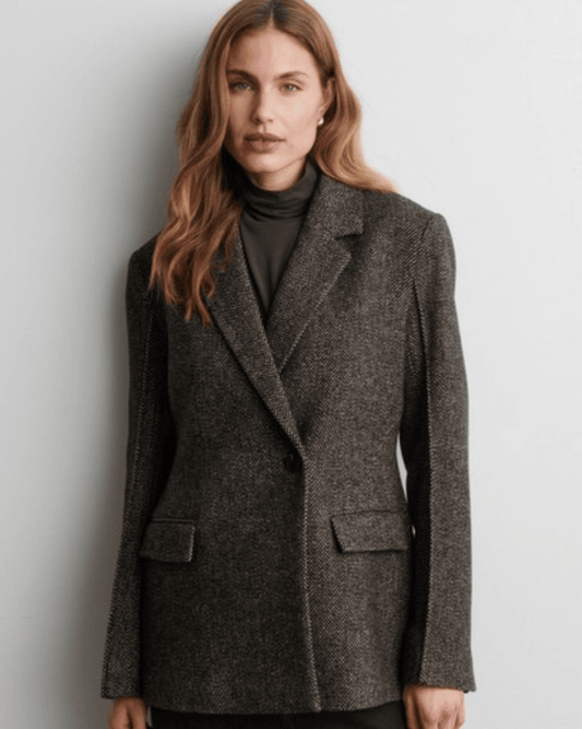 Second Female Emi New Fitted Blazer - SECOND FEMALE - Luxe Leopard