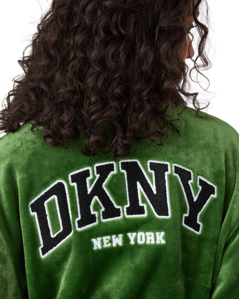 DKNY Long Sleeve Short Robe - DKNY - Luxe Leopard