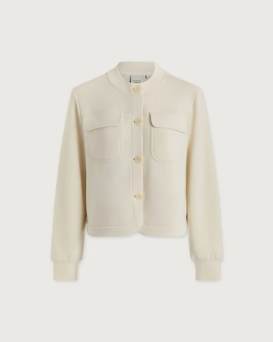 Varley Hartwell Button Through Sweat - VARLEY - Luxe Leopard