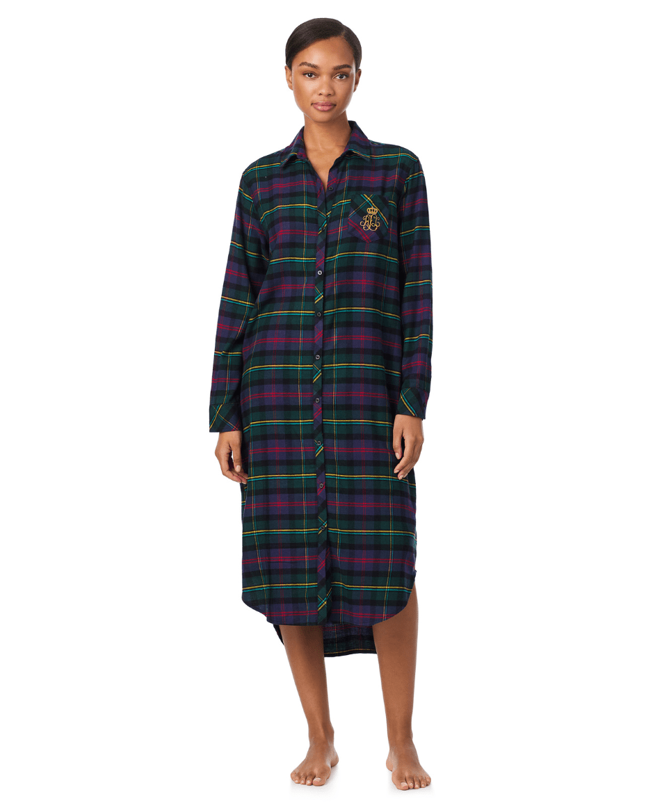 Ralph Lauren Long Sleep His Shirt Long Sleepshirt - RALPH LAUREN - Luxe Leopard