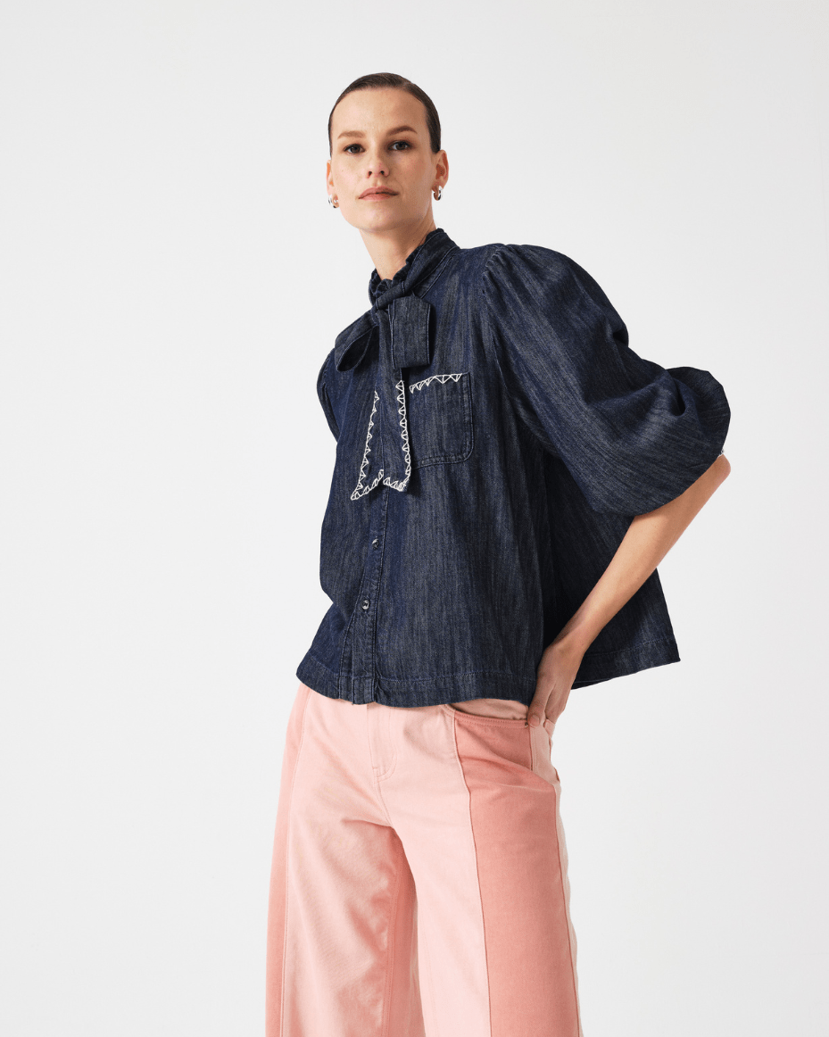 Seventy + Mochi Poet Blouse - SEVENTY + MOCHI - Luxe Leopard