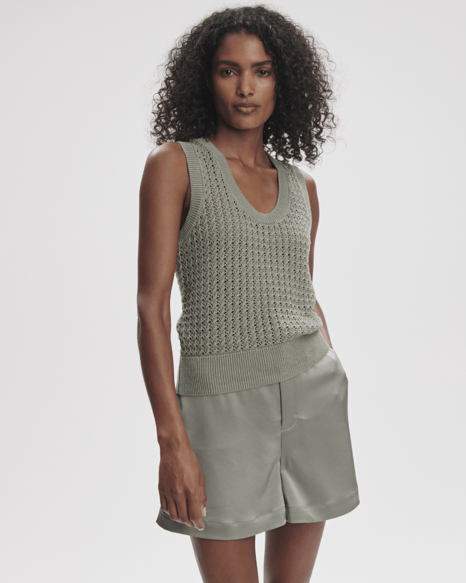 Varley Ferns Open Knit Tank - VARLEY - Luxe Leopard