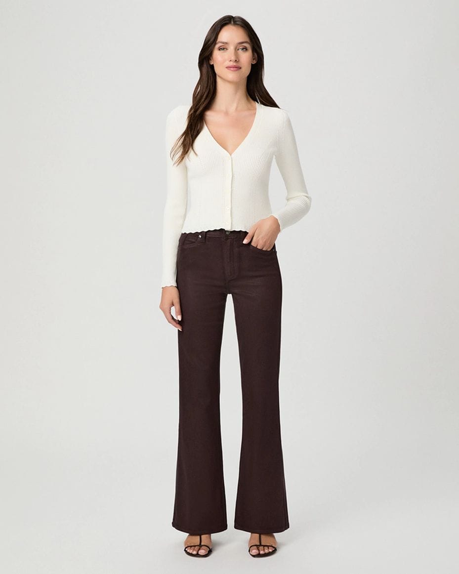Paige Sofia Flared Jeans With Jolean Pockets in Wild Mulberry - PAIGE - Luxe Leopard