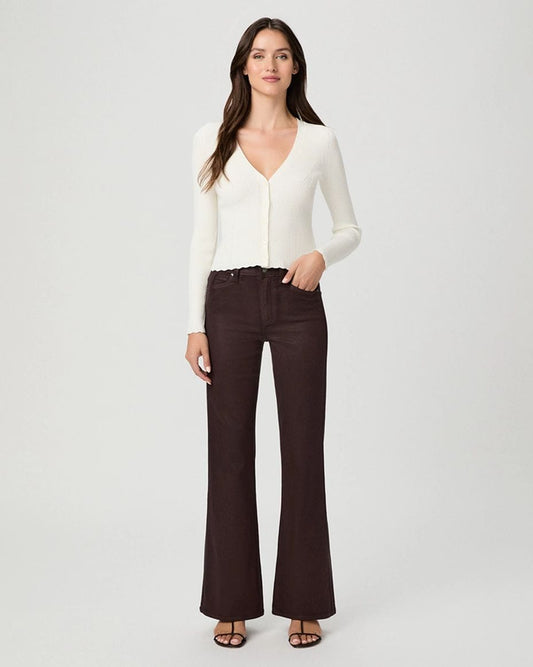 Paige Sofia Flared Jeans With Jolean Pockets in Wild Mulberry - PAIGE - Luxe Leopard