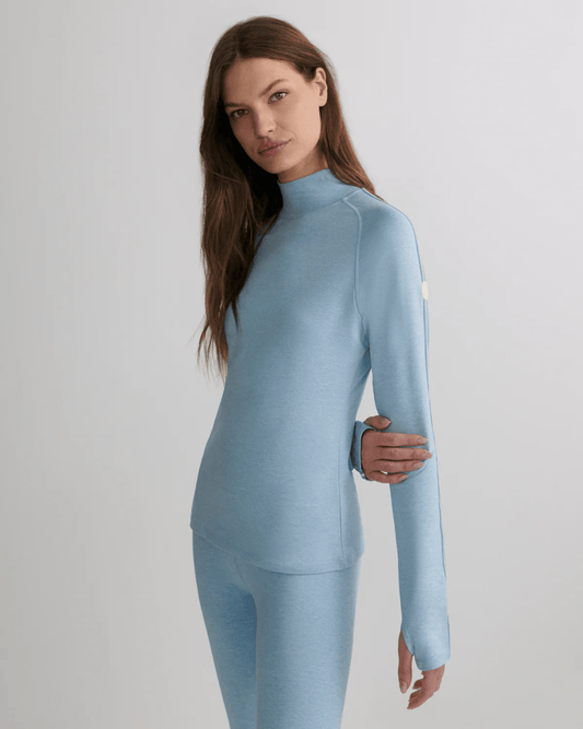 Varley Always Warm Mock Neck Baselayer - VARLEY - Luxe Leopard