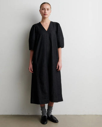 Second Female Dera Denim Dress - SECOND FEMALE - Luxe Leopard