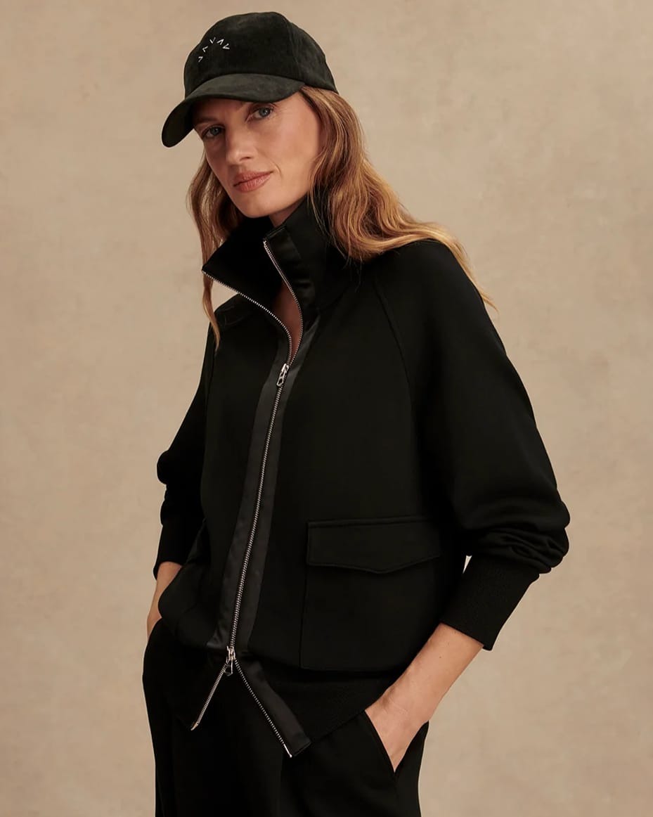 Varley Roxbury Zip Through Black - VARLEY - Luxe Leopard