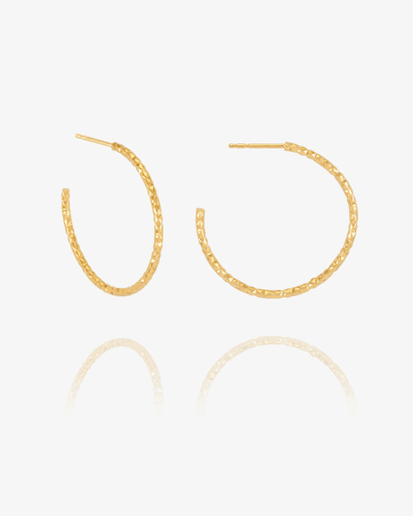 Rachel Jackson - Shimmering Sun Oversized Hoop Earrings - RACHEL JACKSON - Luxe Leopard