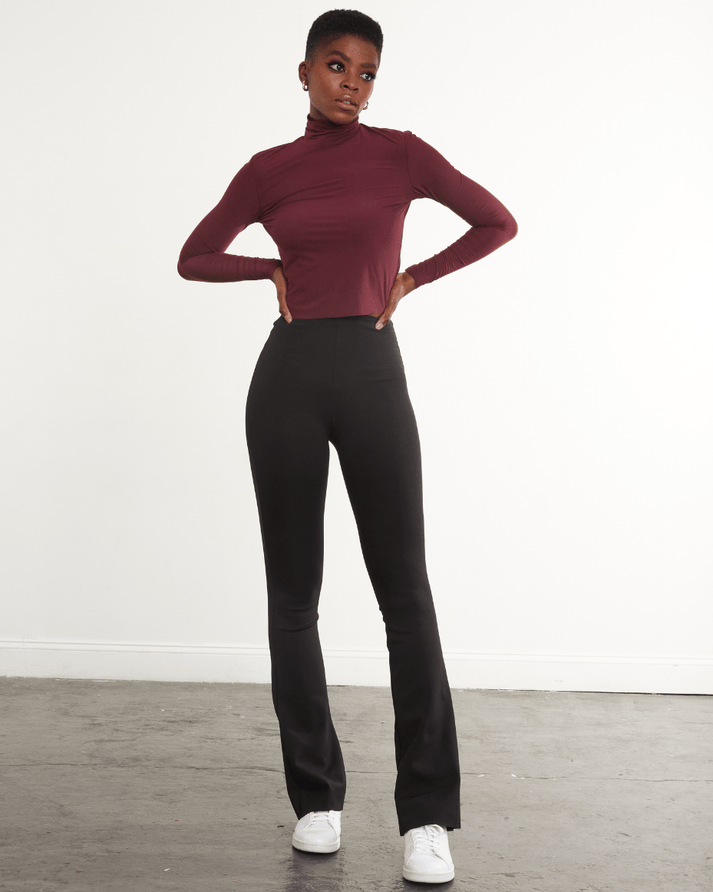 Commando Neoprene Flare Legging - Black | Sculpting Comfort & Chic ...
