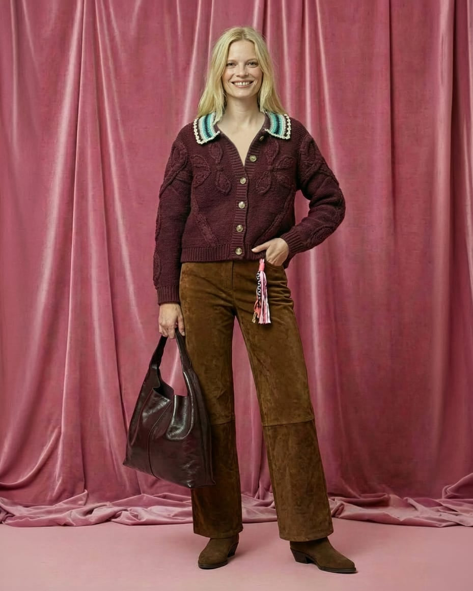 Casbah Love Marjorie Cardigan in Chestnut