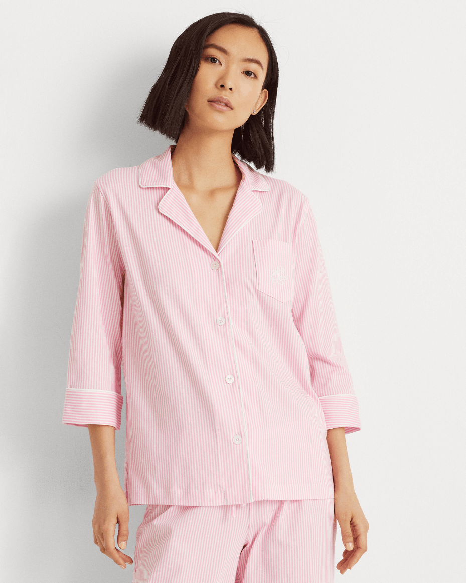 LAUREN by Ralph Lauren notch collar pajama set in red plaid