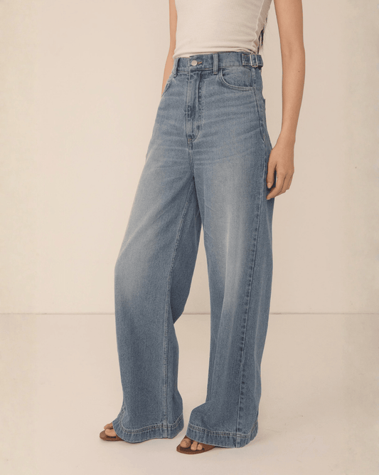 Vivere Lea Wide Leg Jeans - VIVERE - Luxe Leopard