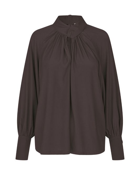 Dea Kudibal Madelaine Blouse With Drape Detail - DEA KUDIBAL - Luxe Leopard