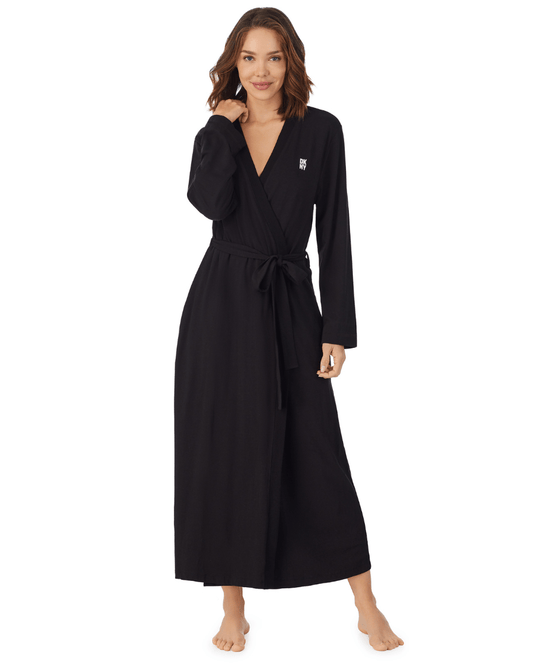 DKNY Long Sleeve Long Robe - DKNY - Luxe Leopard