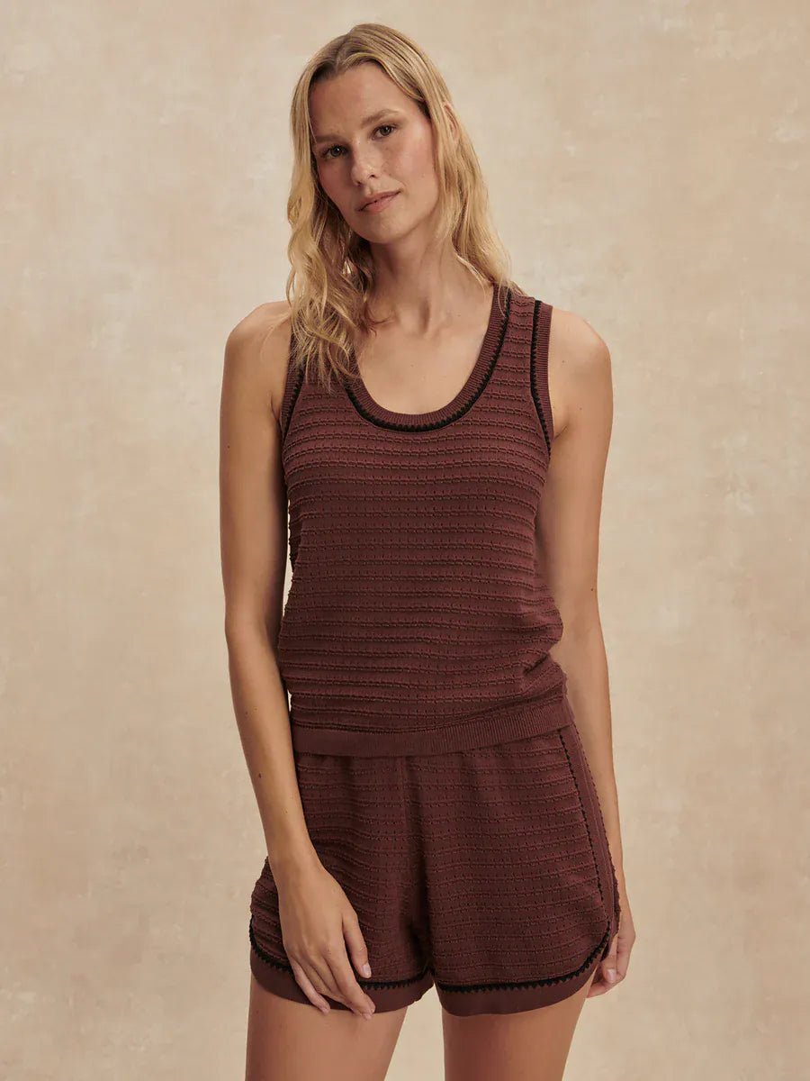 Varley Gideon Knit Tank Ironwood