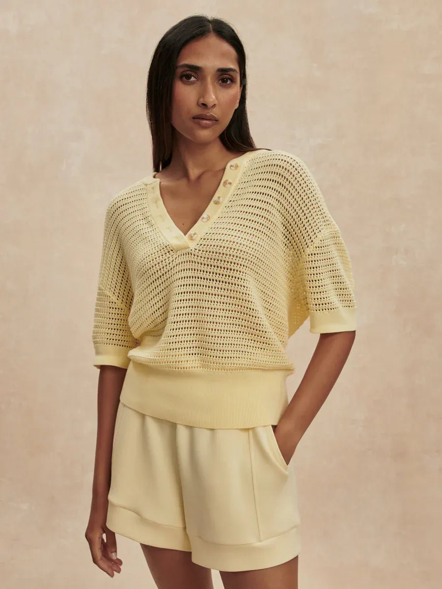Varley Callie Knit Top Anise Flower