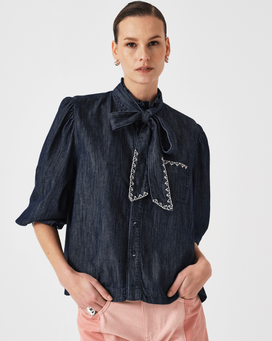 Seventy + Mochi Poet Blouse - SEVENTY + MOCHI - Luxe Leopard