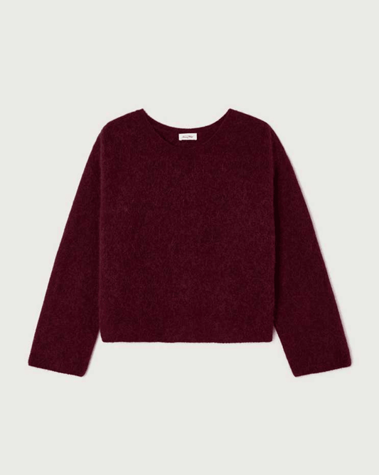 American Vintage Vitow Jumper Garnet Melange - AMERICAN VINTAGE - Luxe Leopard