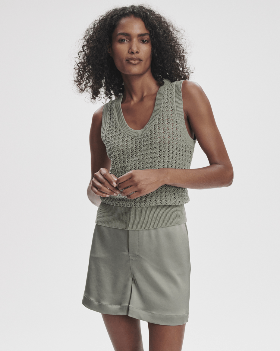 Varley Ferns Open Knit Tank - VARLEY - Luxe Leopard