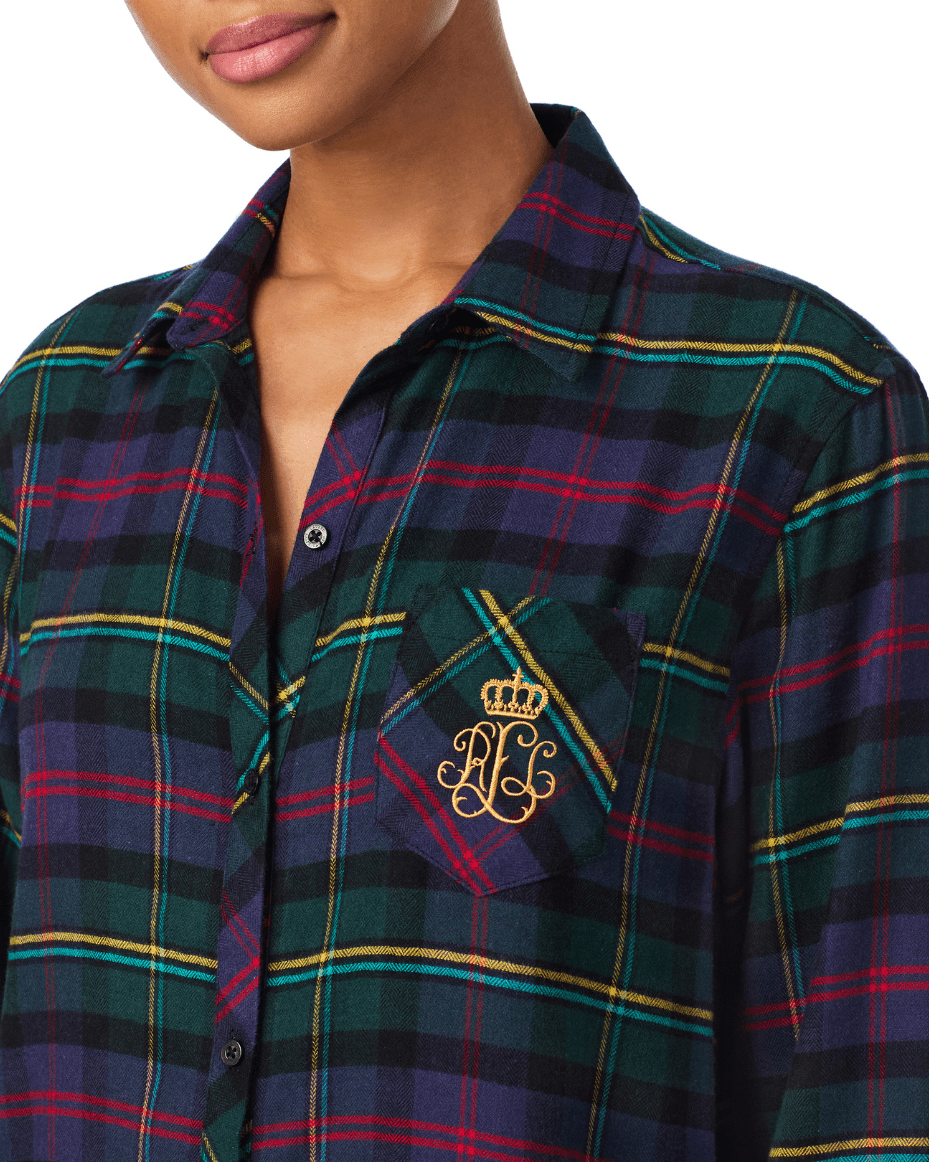 Ralph Lauren Long Sleep His Shirt Long Sleepshirt - RALPH LAUREN - Luxe Leopard