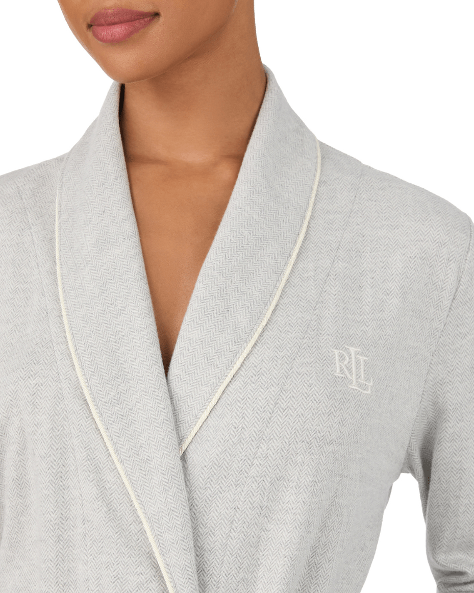 Ralph Lauren Long Sleeve Shawl Collar Robe - RALPH LAUREN - Luxe Leopard