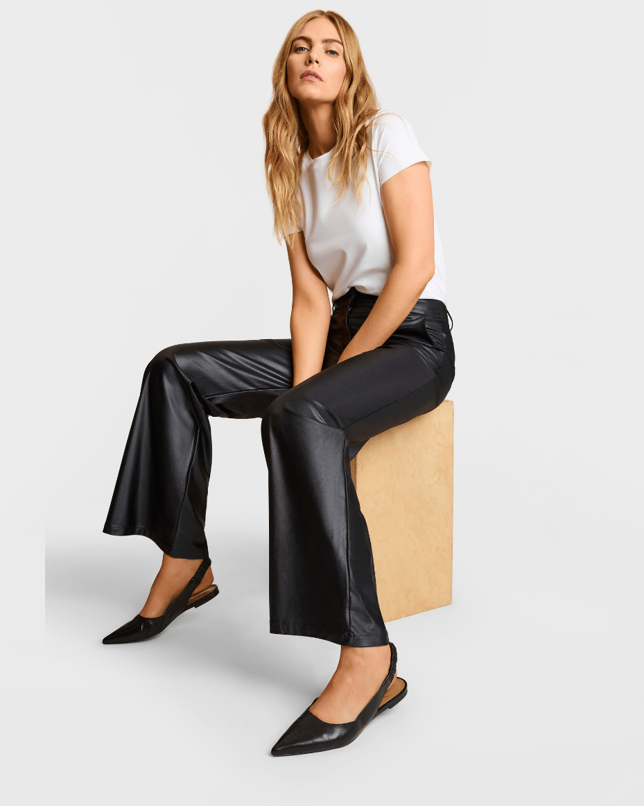 Commando Matte Metallic Wide Leg Trouser - COMMANDO - Luxe Leopard