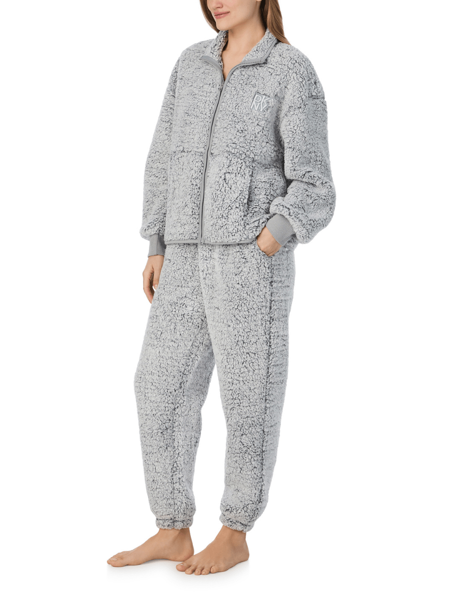 DKNY Long Sleeve Zip Top & Jogger Lounge Set - DKNY - Luxe Leopard