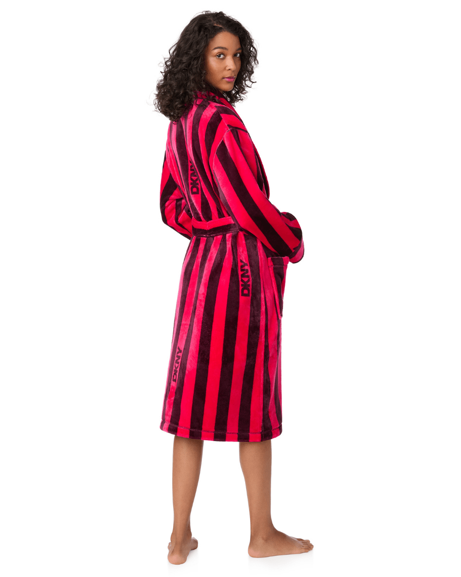 DKNY Long Sleeve Long Robe - DKNY - Luxe Leopard