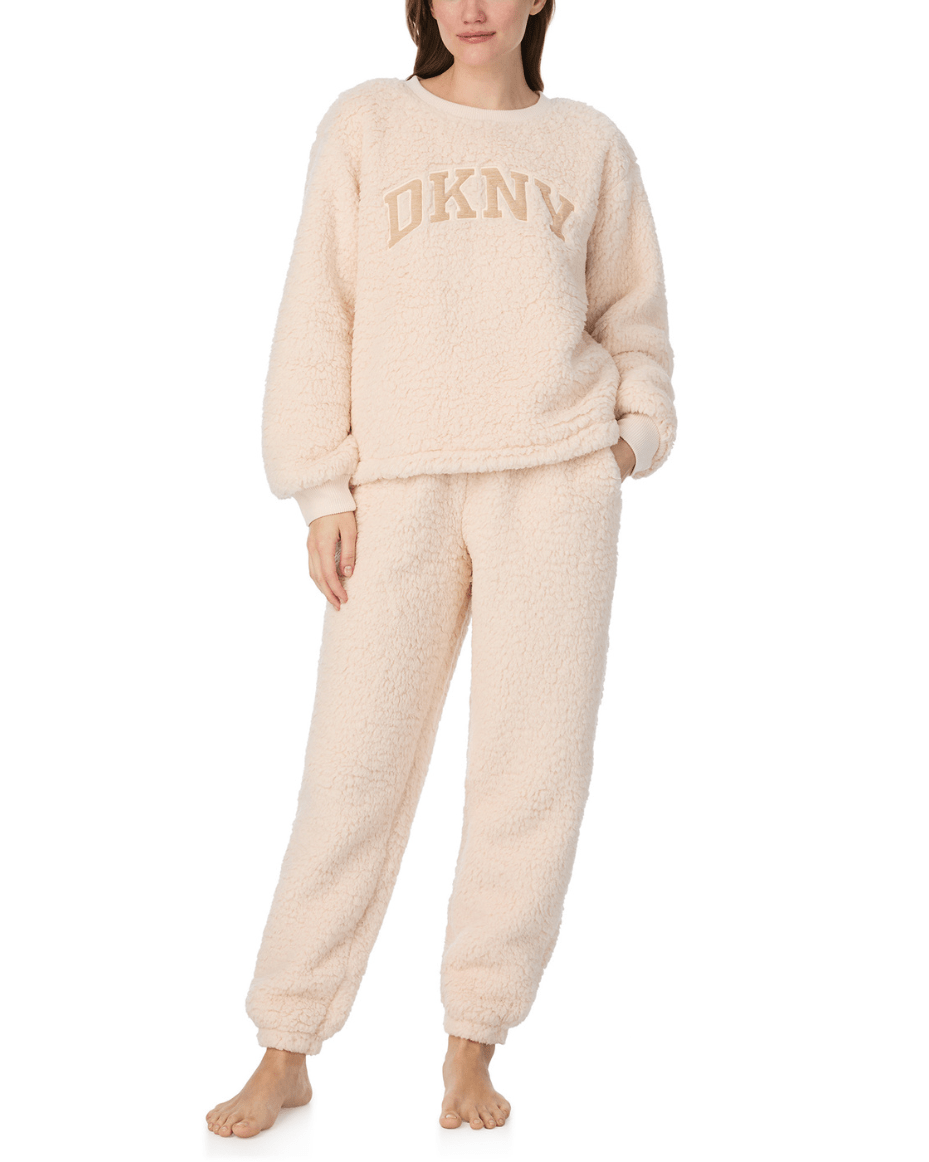 DKNY Long Sleeve Top & Jogger Lounge Set - DKNY - Luxe Leopard