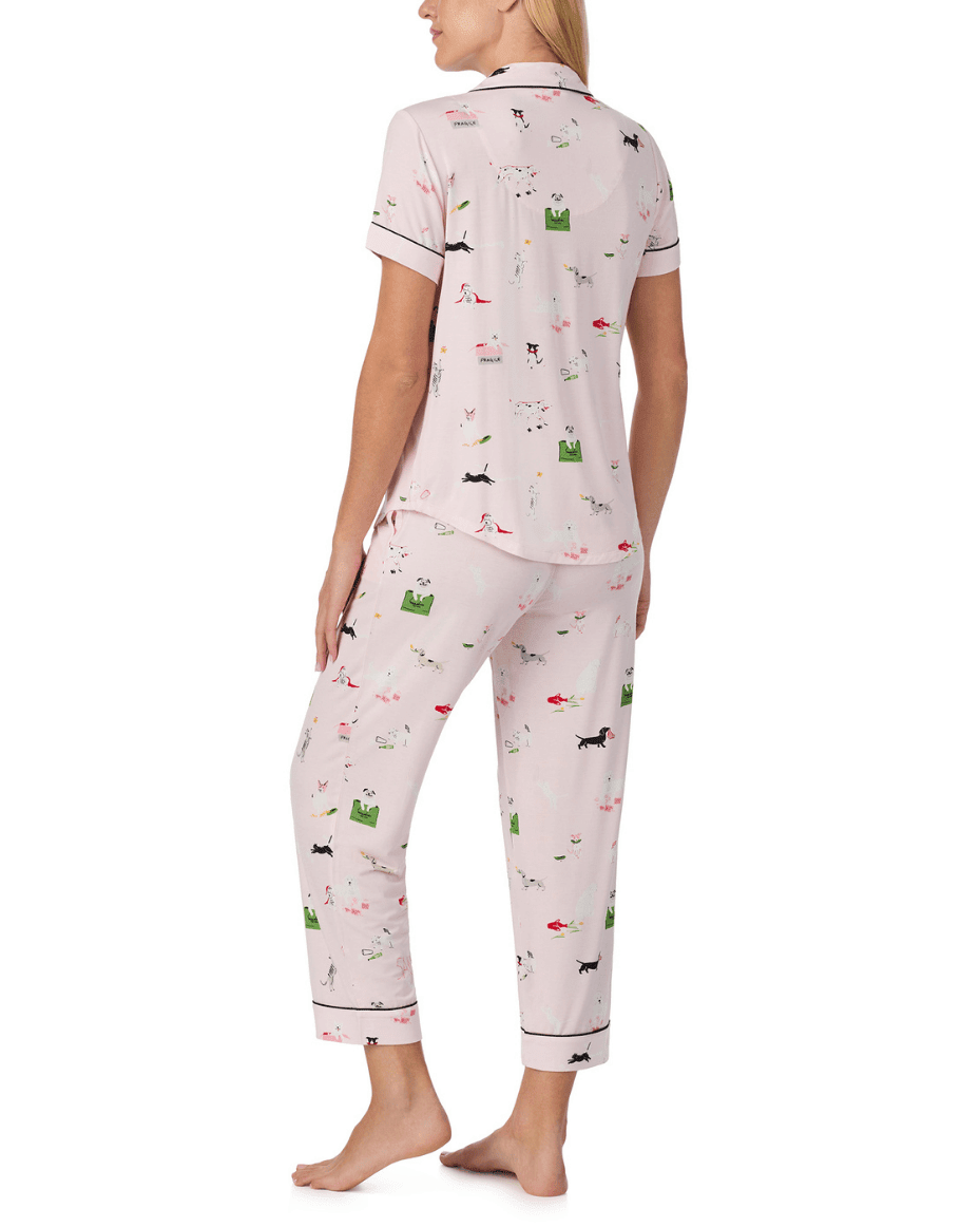 Kate Spade Short Sleeved Cropped Pj Set - KATE SPADE - Luxe Leopard