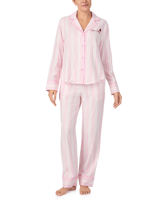 Kate Spade Long Sleeve Notch Collar Pj Set