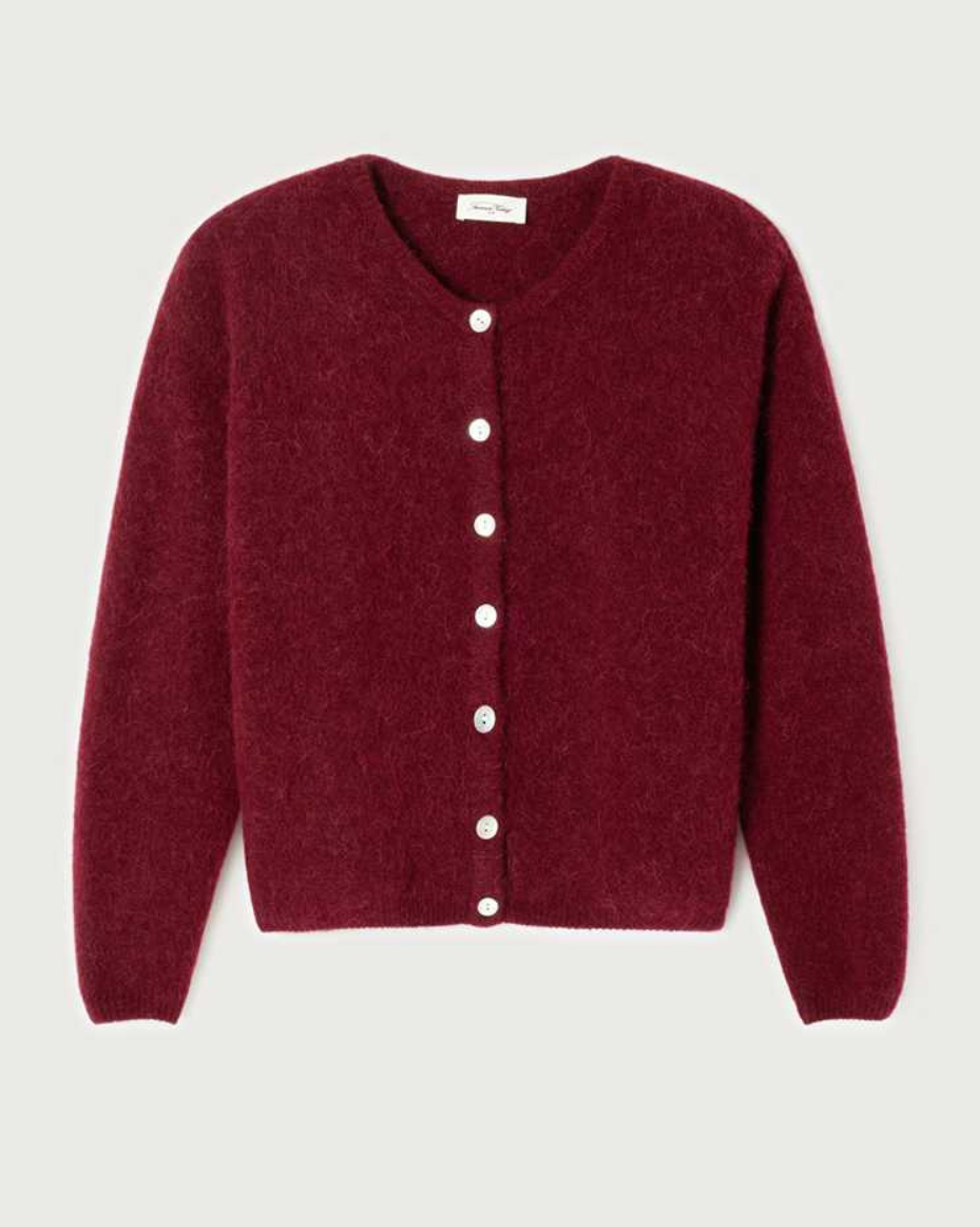American Vintage Vitow Cardigan Cherry Melange