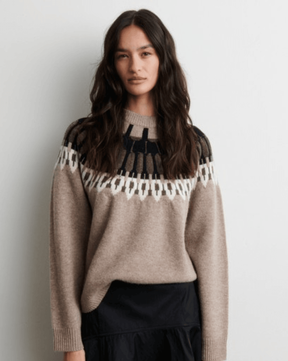 Second Female Arlo Knit O-Neck - SECOND FEMALE - Luxe Leopard