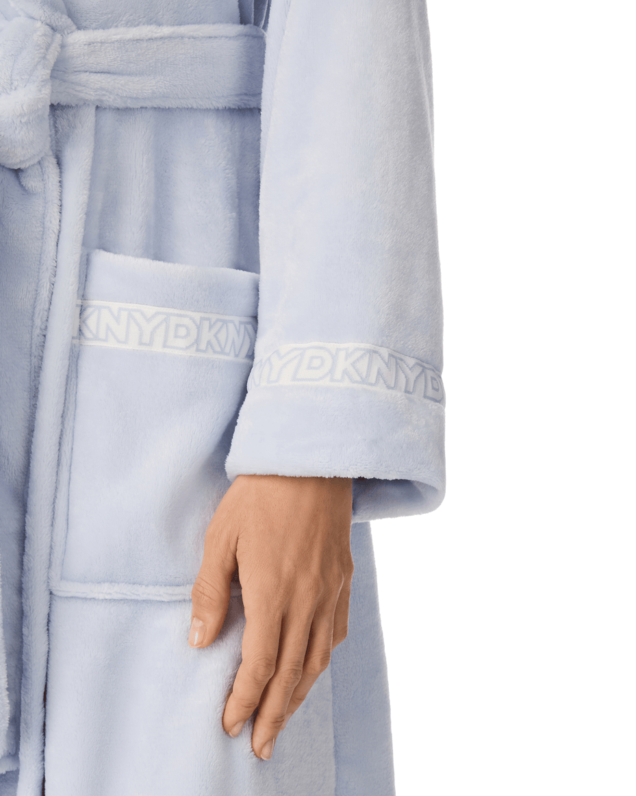 DKNY Long Robe in Frost Blue